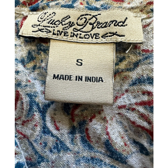 Lucky Brand Floral Print Button Front Bohemian Tank, Size S - Picture 4 of 7